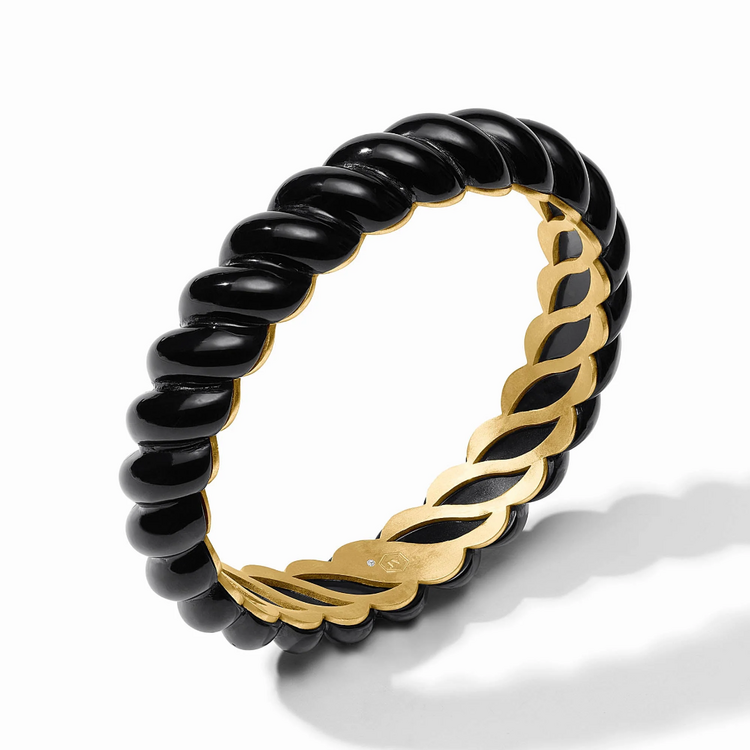 Julie Vos Julie Vos Ravello Statement Bangle Obsidian Black