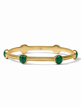 Julie Vos Julie Vos Essex Stone Bangle Malachite Green