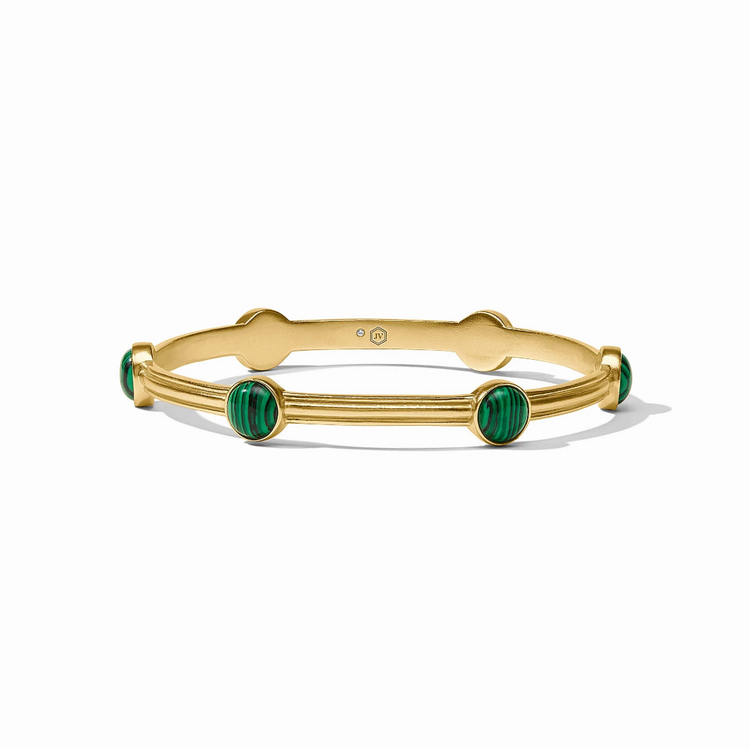 Julie Vos Julie Vos Essex Stone Bangle Malachite Green