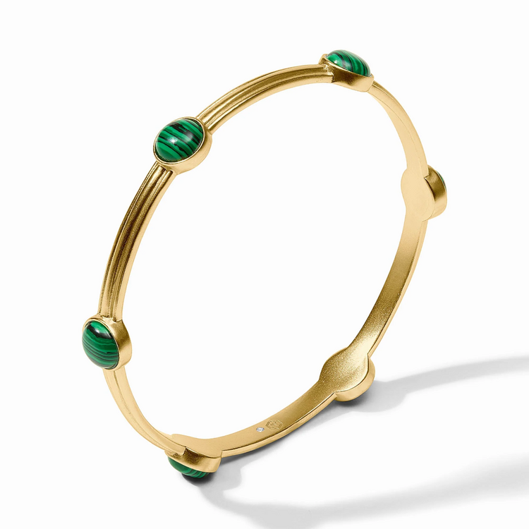 Julie Vos Julie Vos Essex Stone Bangle Malachite Green