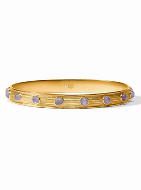 Julie Vos Julie Vos Cobblestone Stone Bangle Blue Cat's Eye
