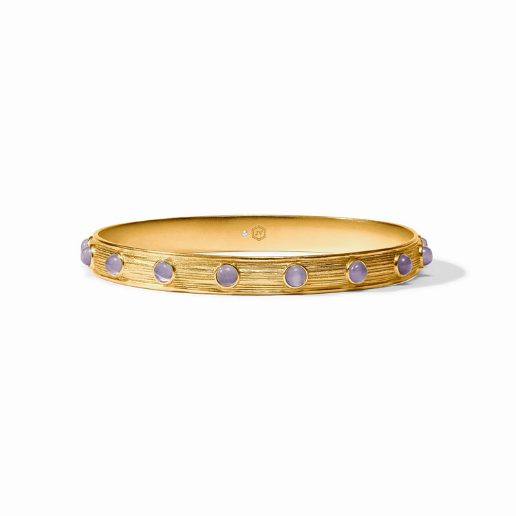 Julie Vos Julie Vos Cobblestone Stone Bangle Blue Cat's Eye