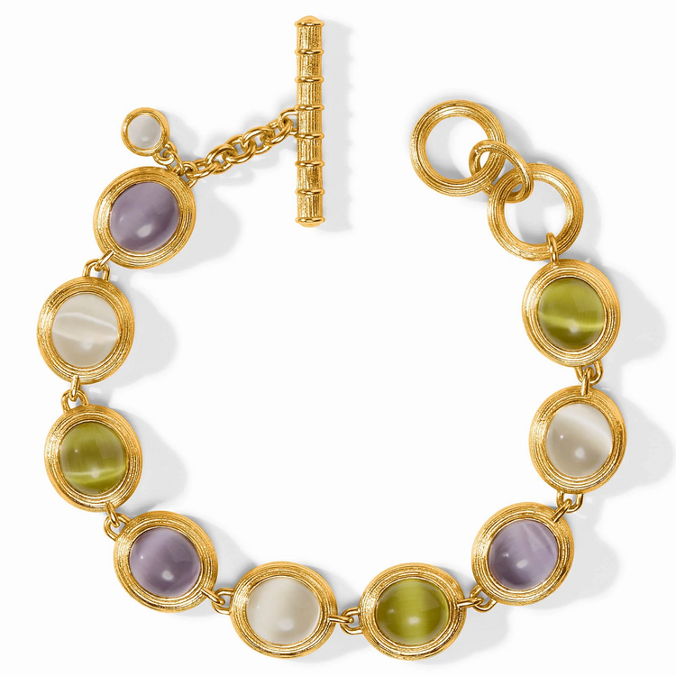 Julie Vos Julie Vos Cobblestone Tennis Bracelet Multi Cat's Eye