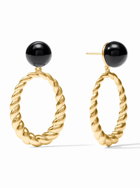 Julie Vos Julie Vos Ravello Statement Earring Obsidian Black