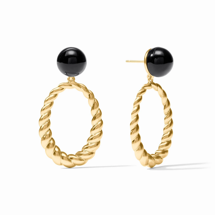 Julie Vos Julie Vos Ravello Statement Earring Obsidian Black