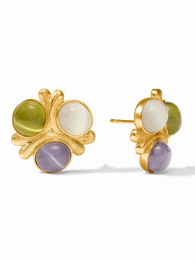 Julie Vos Julie Vos Cobblestone Statement Stud Multi Cat's Eye