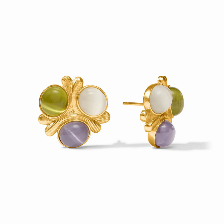 Julie Vos Julie Vos Cobblestone Statement Stud Multi Cat's Eye