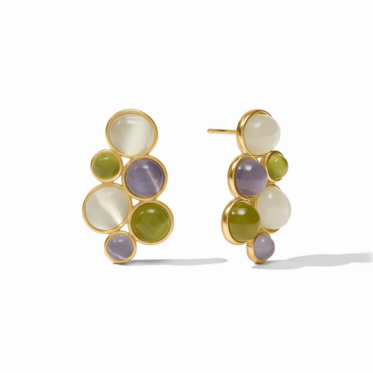 Julie Vos Julie Vos Cobblestone Statement Earring Multi Cat's Eye