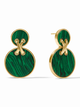 Julie Vos Julie Vos Essex Statement Earring Malachite Green