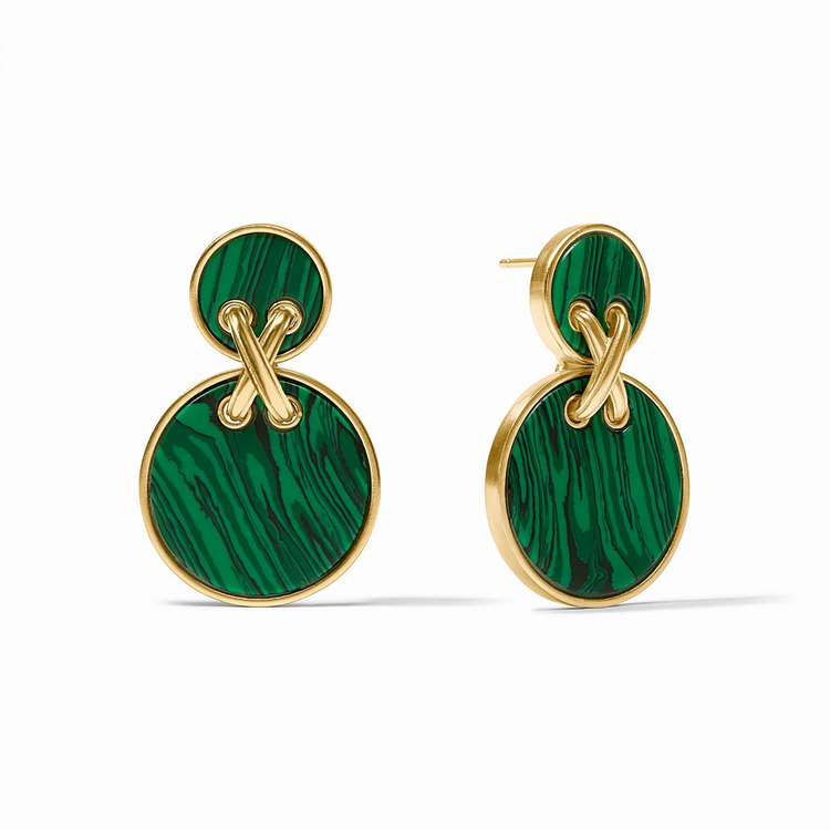 Julie Vos Julie Vos Essex Statement Earring Malachite Green