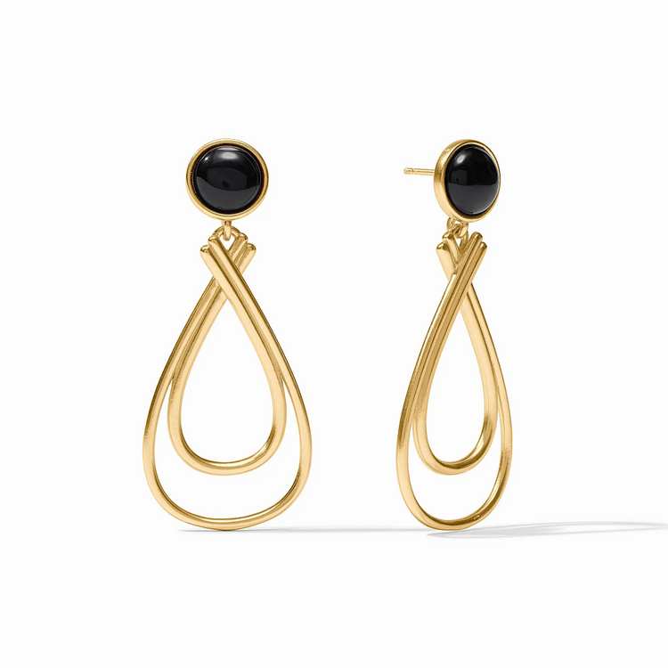 Julie Vos Julie Vos Essex Stone Earring Obsidian Black
