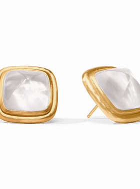 Julie Vos Julie Vos Sahara Stone Stud Clear Crystal