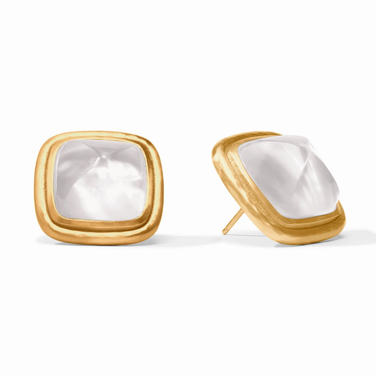 Julie Vos Julie Vos Sahara Stone Stud Clear Crystal
