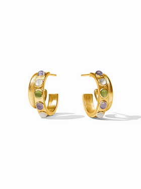 Julie Vos Julie Vos Cobblestone Double Hoop Multi Cat's Eye