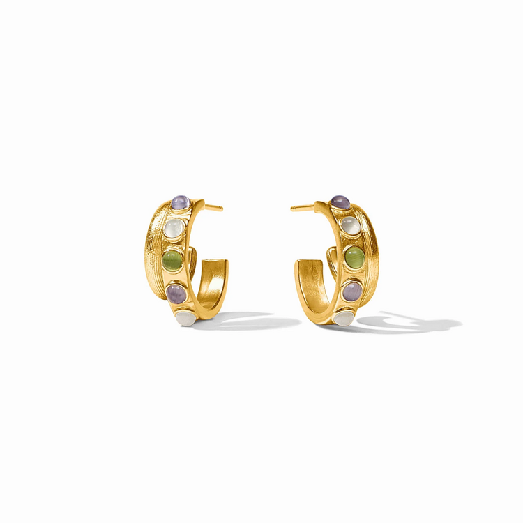 Julie Vos Julie Vos Cobblestone Double Hoop Multi Cat's Eye