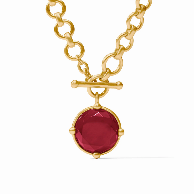 Julie Vos Julie Vos Honeybee Demi Necklace Ruby Red
