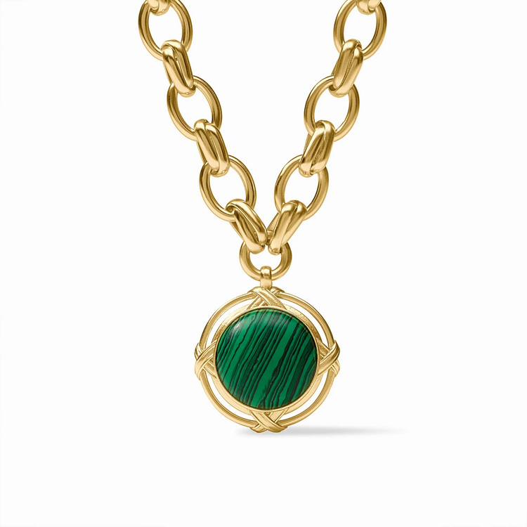 Julie Vos Julie Vos Essex Statement Necklace Malachite Green