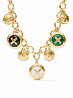 Julie Vos Julie Vos Essex Charm Necklace Multi Stone