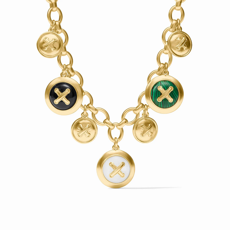 Julie Vos Julie Vos Essex Charm Necklace Multi Stone