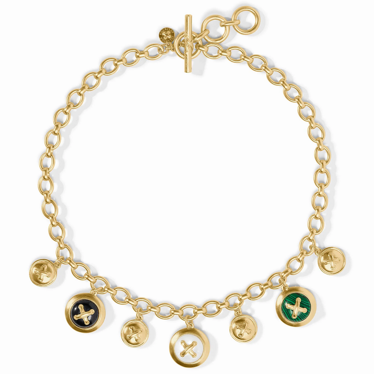 Julie Vos Julie Vos Essex Charm Necklace Multi Stone