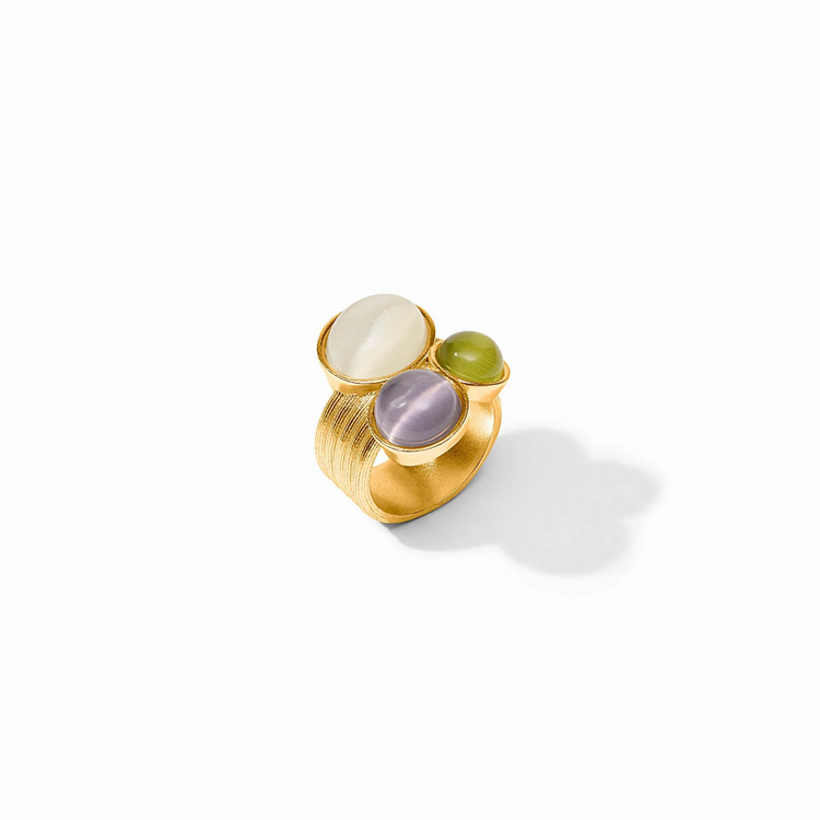 Julie Vos Julie Vos Cobblestone Statement Ring sz 8 Multi Cat's Eye