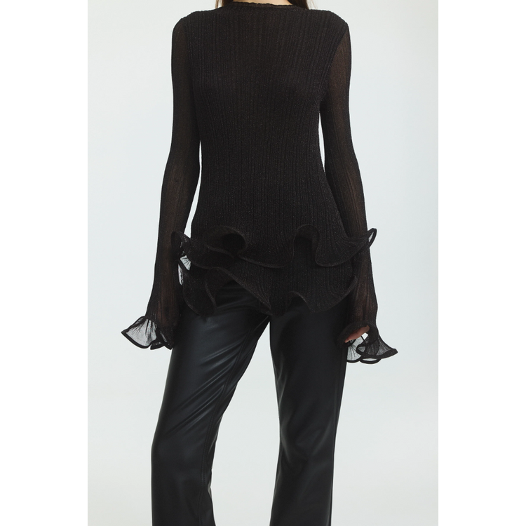 Aje. Aje. Agata Ruffle Knit Top