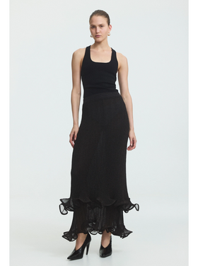 Aje. Aje. Agata Ruffle Knit Midi Skirt