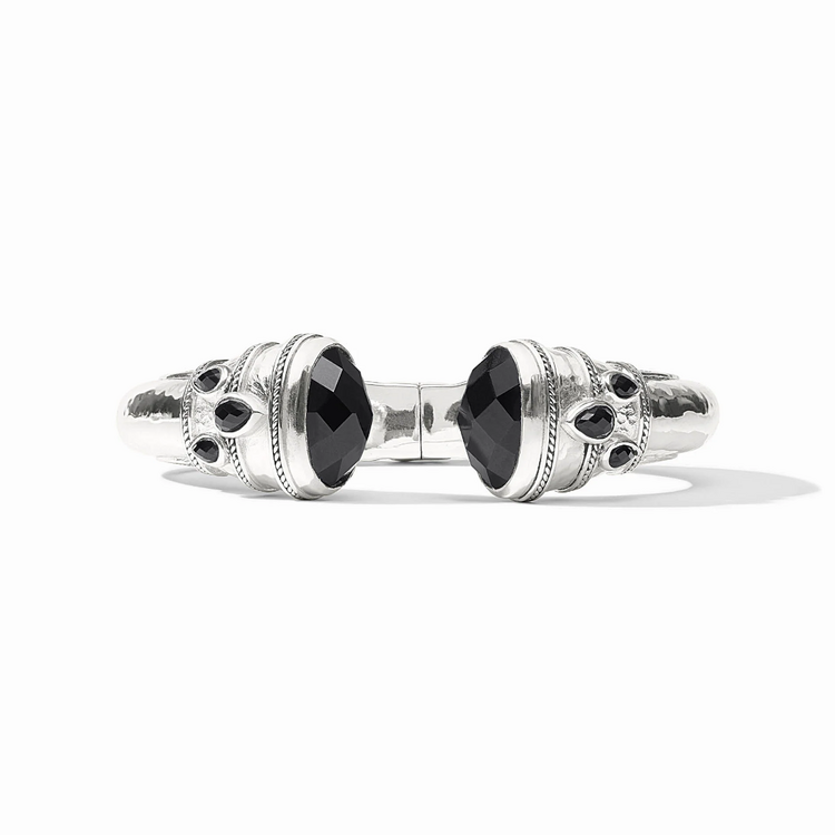 Julie Vos Julie Vos Silver Cannes Cuff Obsidian Black