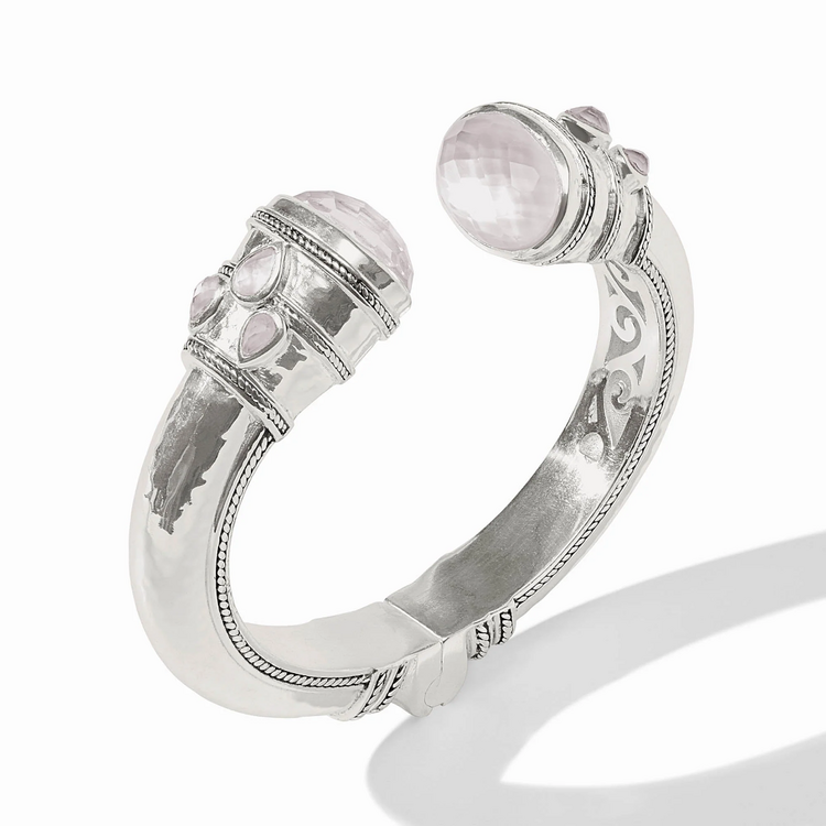 Julie Vos Julie Vos Silver Cannes Cuff Obsidian Black