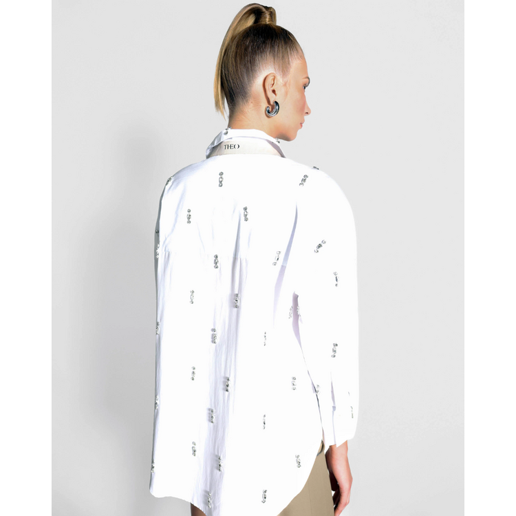 THEO The Label THEO Crystal Boyfriend Shirt