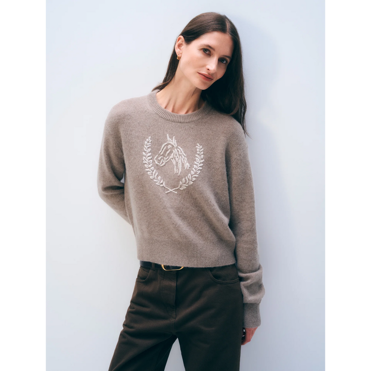 White + Warren White + Warren Horse Crewneck