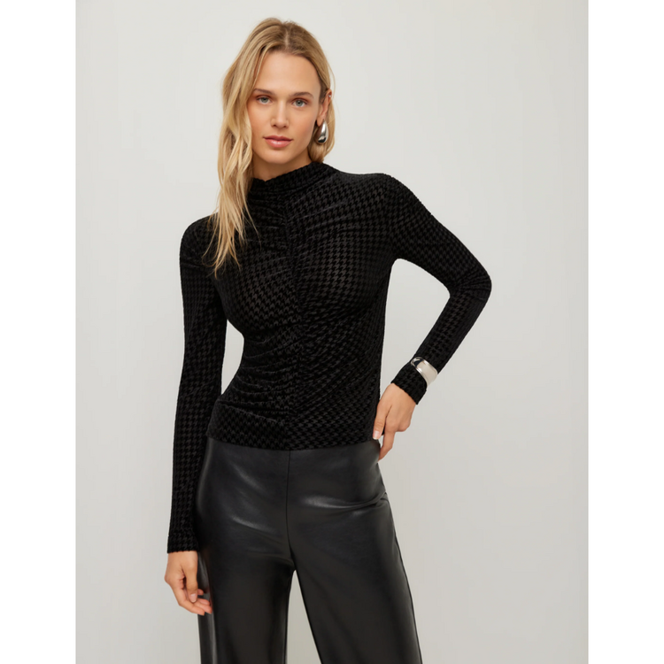 Fifteen Twenty Fifteen Twenty Velvet Burnout Ruched Top
