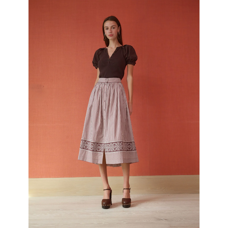 Brooks Avenue Brooks Ave Colette Midi Skirt
