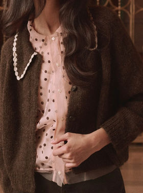 The Great The Great The Crochet Collar Cardigan