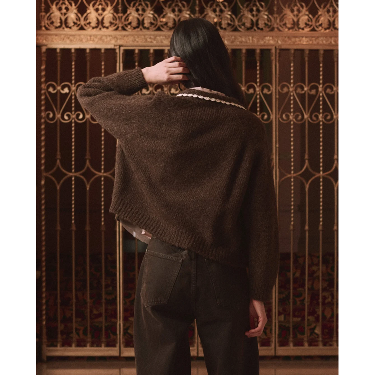 The Great The Great The Crochet Collar Cardigan