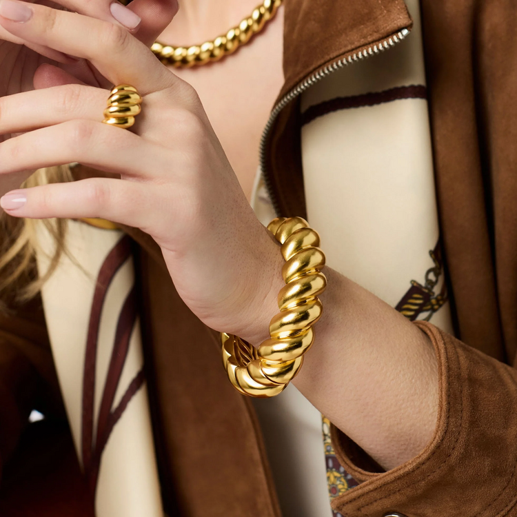 Julie Vos Julie Vos Ravello Statement Hinge Bangle