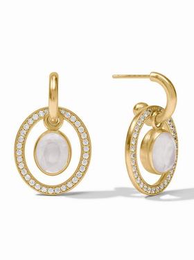 Julie Vos Julie Vos Stardust 6 in 1 Earring Clear Crystal