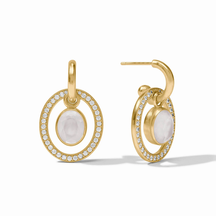 Julie Vos Julie Vos Stardust 6 in 1 Earring Clear Crystal