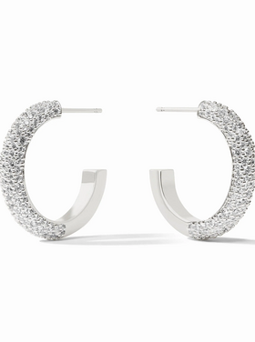 Julie Vos Julie Vos Silver Stardust Hoop L