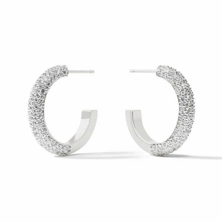 Julie Vos Julie Vos Silver Stardust Hoop L