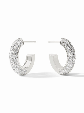 Julie Vos Julie Vos Silver Stardust Hoop M