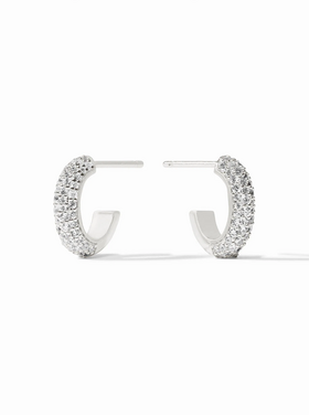 Julie Vos Julie Vos Silver Stardust Hoop S