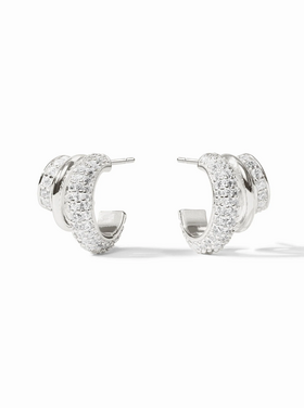 Julie Vos Julie Vos Silver Stardust Triple Hoop