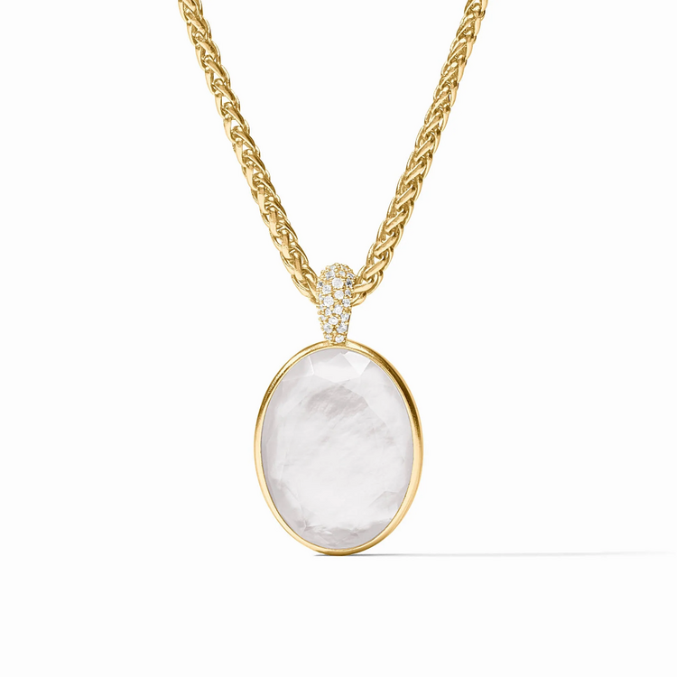 Julie Vos Julie Vos Stardust Statement Necklace Clear Crystal