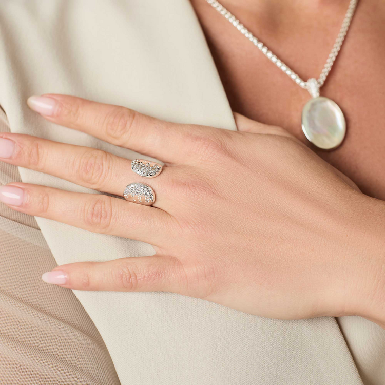 Julie Vos Julie Vos Silver Stardust Ring 8/9