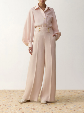 Zimmermann Zimmermann Clash Linen Wide Leg Pant