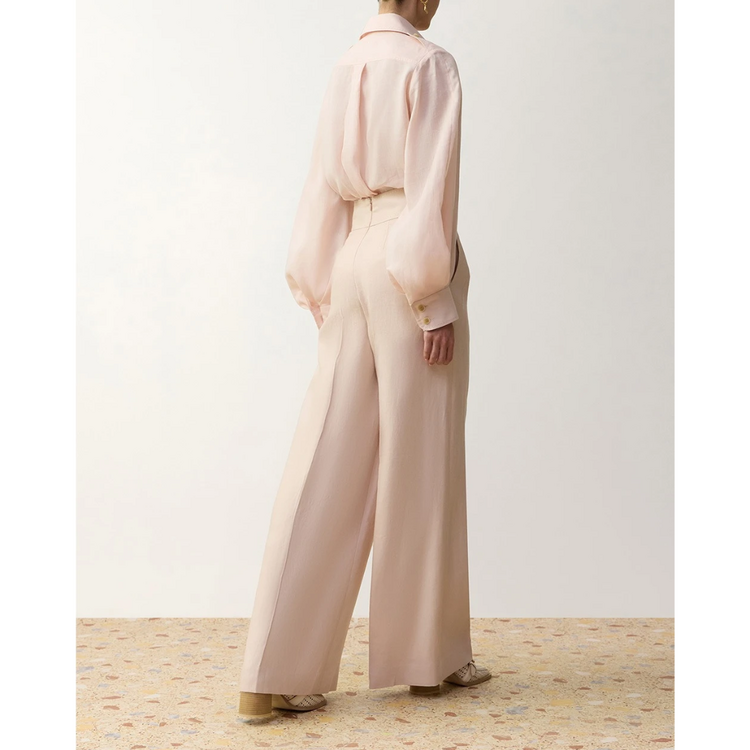 Zimmermann Zimmermann Clash Linen Wide Leg Pant