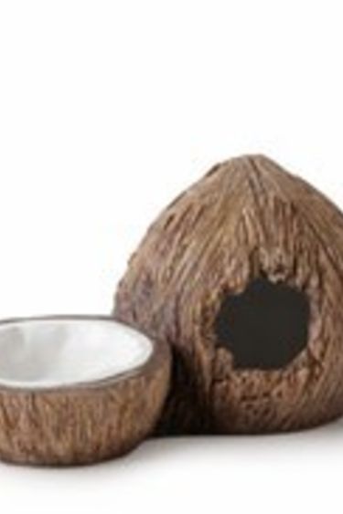 Exoterra Coconut-shaped hiding place and water bowl