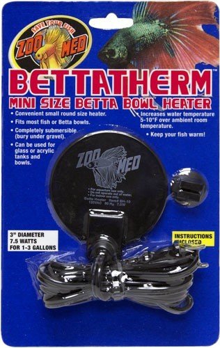 Zoomed Chauffe-eau pour mini bol Betta - Bettatherm Mini Size Betta Bowl Heater