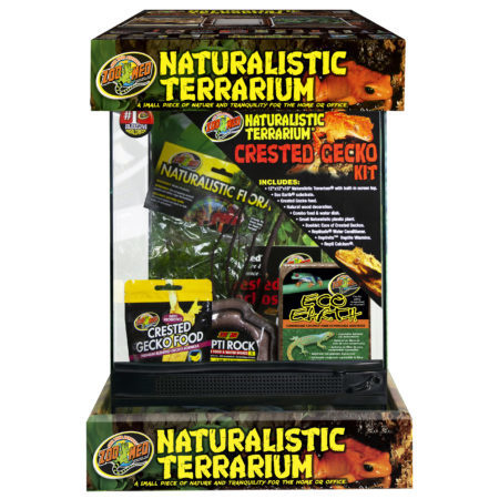 Zoomed Kit "Naturalistic"  gecko a crete 12"x12"x18" - Naturalistic Terrarium Crested Gecko Kit